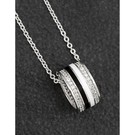 Silver plated Black and silver necklace - Image 1