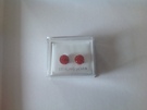 Shamballa Red Earrings Set in Silver - Image 1