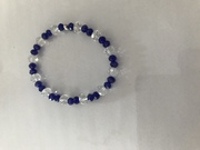 Navy Blue and Crystal Bracelet handmade