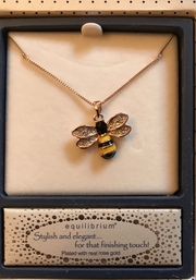 Handpainted Bumble Bee RGP Necklace
